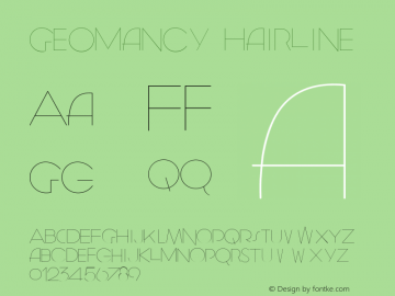 Geomancy Hairline 1.003 Font Sample