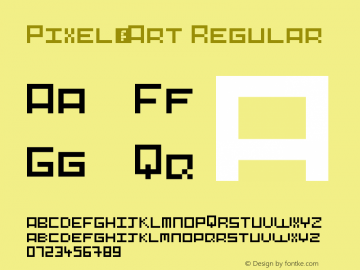 Pixel-Art Regular Version 1.0 Font Sample