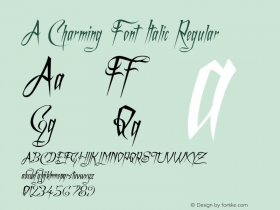 A Charming Font Italic Regular 1.03 Font Sample