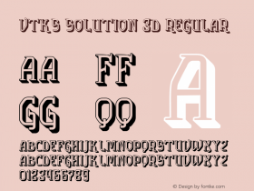 vtks solution 3d Regular Version 1.00 March 14, 2010, initial release Font Sample