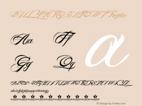 BILLY ARGEL FONT Regular Fontographer 4.7 5/2/10 FG4M­0000002045图片样张