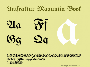 Unifraktur Maguntia Book Version 2010-08-17图片样张