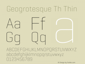 Geogrotesque Th Thin Version 2.001图片样张