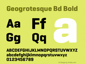 Geogrotesque Bd Bold Version 2.001 Font Sample