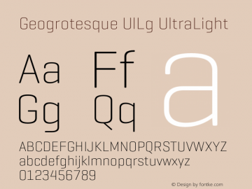 Geogrotesque UlLg UltraLight Version 2.001图片样张