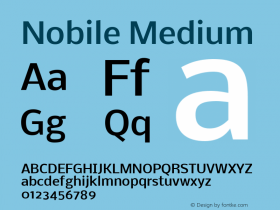 Nobile Medium Version 001.000 Font Sample