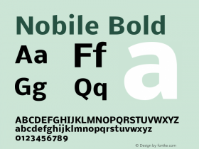 Nobile Bold Version 1.000;PS 001.000;hotconv 1.0.38 Font Sample