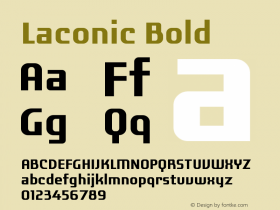 Laconic Bold Version 1.000 Font Sample