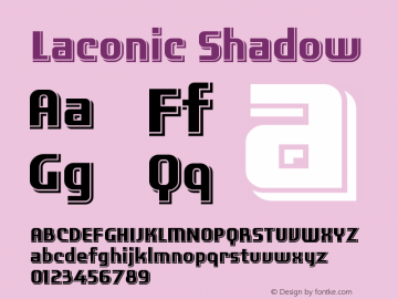 Laconic Shadow Version 1.000 Font Sample