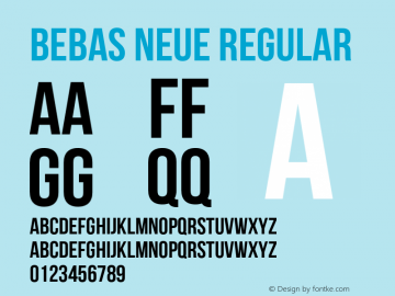 Bebas Neue Regular Version 1.300 Font Sample