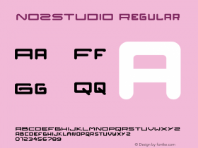 NOZSTUDIO Regular Version 001.000 Font Sample