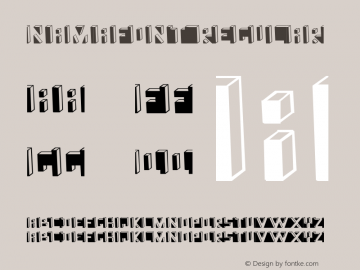 Namafont Regular Version 001.000 Font Sample