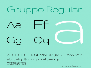 Gruppo Regular Version 1.000图片样张