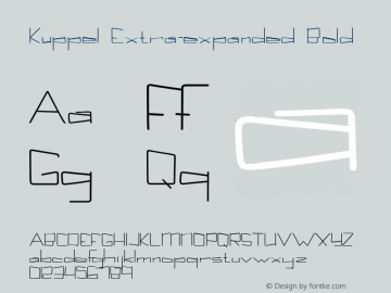 Kuppel Extra-expanded Bold Version 1.000 Font Sample