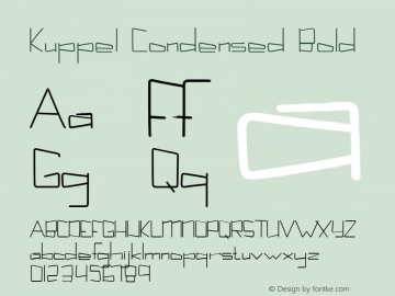 Kuppel Condensed Bold Version 1.000 Font Sample