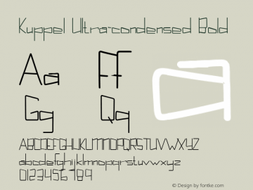 Kuppel Ultra-condensed Bold Version 1.000图片样张