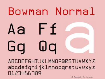 Bowman Normal Version 1.000图片样张