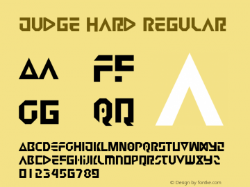 Judge Hard Regular 1 Font Sample