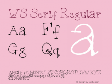 WS Serif Regular Version 1.00 July 7, 2010, initial release图片样张