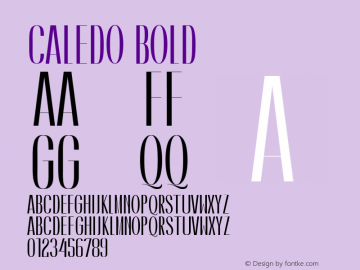 Caledo Bold Version 002.000图片样张