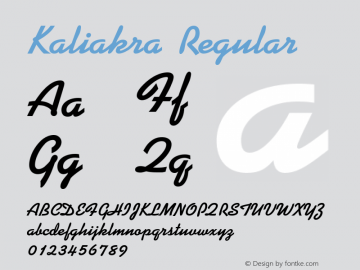 Kaliakra Regular 001.001图片样张