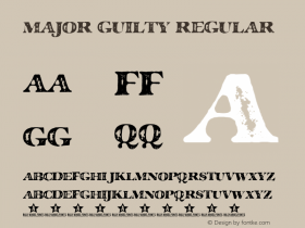 MAJOR GUILTY Regular Version 1.000 Font Sample