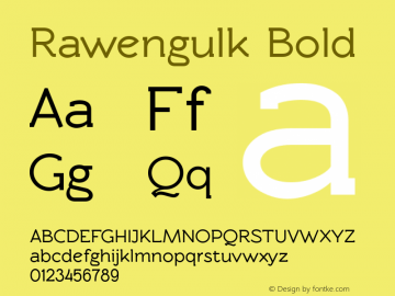 Rawengulk Bold Version 0.92图片样张