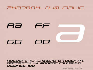 PhatBoy Slim Italic Version 2.0 - May 2011图片样张