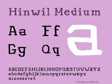 Hinwil Medium Version 1.000图片样张