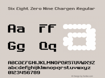 Six Eight Zero Nine Chargen Regular Version 4.000 Font Sample