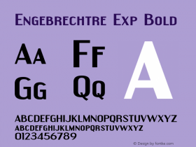 Engebrechtre Exp Bold OTF 3.000;PS 001.001;Core 1.0.29 Font Sample