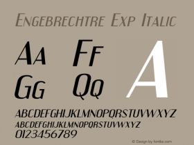 Engebrechtre Exp Italic OTF 3.000;PS 001.001;Core 1.0.29图片样张