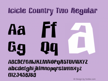 Icicle Country Two Regular OTF 4.000;PS 001.001;Core 1.0.29 Font Sample