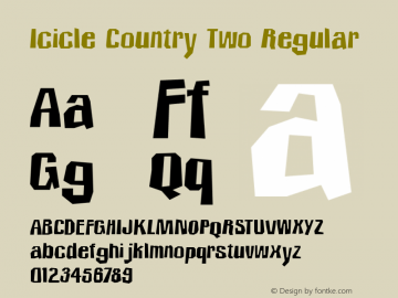 Icicle Country Two Regular OTF 4.000;PS 001.001;Core 1.0.29图片样张