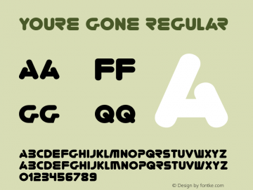 Youre Gone Regular Version 4.001图片样张