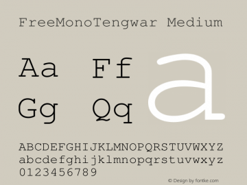 FreeMonoTengwar Medium Version 2009-09-21 Font Sample
