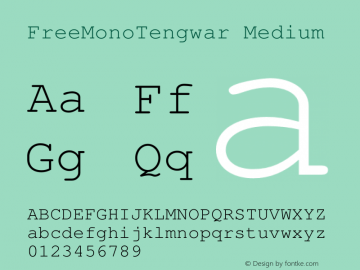 FreeMonoTengwar Medium Version 2009-10-03 Font Sample