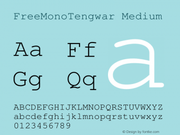 FreeMonoTengwar Medium Version 2009-10-03 Font Sample