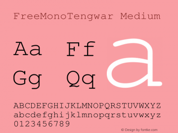 FreeMonoTengwar Medium Version 2009-12-14 Font Sample