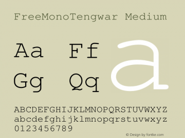 FreeMonoTengwar Medium Version 2009-12-30 Font Sample