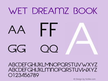 Wet Dreamz Book 001.000 Font Sample