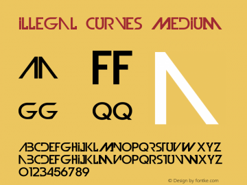Illegal Curves Medium Version 001.000 Font Sample