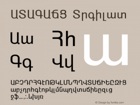 ARAGATZ Regular Unknown Font Sample