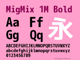 MigMix 1M Bold Version 0.20111002图片样张