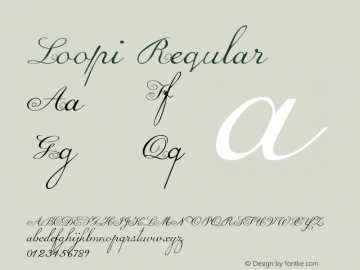 Loopi Regular Version 1.000 Font Sample