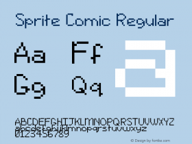 Sprite Comic Regular 1.0 Font Sample