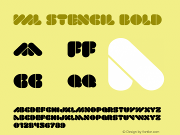 VAL Stencil Bold 001.001 Font Sample