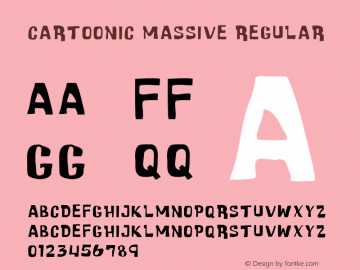 Cartoonic Massive Regular 1 Font Sample