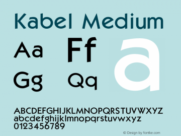 Kabel Medium 001.000 Font Sample