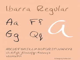 Ibarra Regular Version 1.002 Font Sample